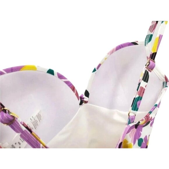 Kate Spade One-piece Twist Front WallFlower Colorful Daisy Floral Swimwear - Picture 9 of 11